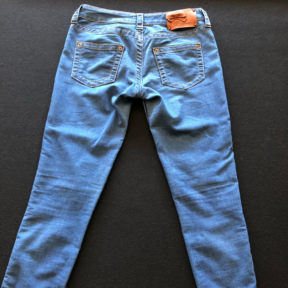 Valentino Red Denim Skinny Jeans size 26
